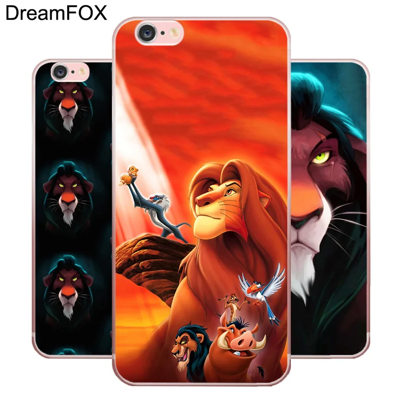 M549 милый Король Лев Мягкий ТПУ силиконовый чехол для Apple iPhone 11 Pro XR XS Max 8X7 6 6S Plus 5 5S SE