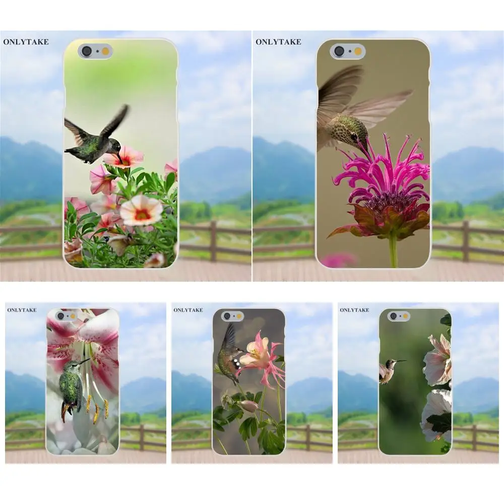 Крутые розовые цветы Колибри для Apple iPhone 4 4s 5 5C SE 6 S 7 8 Plus X Galaxy большое ядро II Prime Alpha