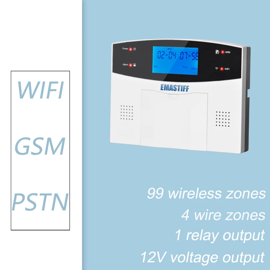 Система сигнализации с Wi Fi/GSM/PSTN беспроводные и проводные детекторы релейным