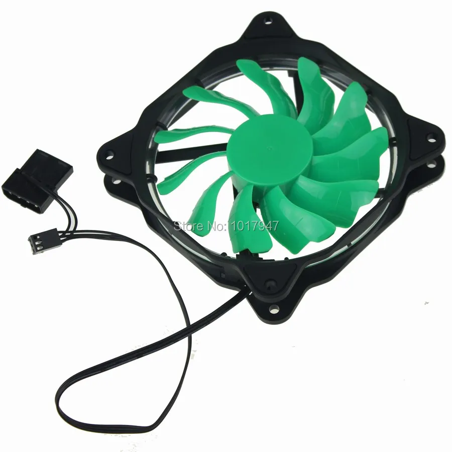 100 шт./партия 4Pin 12 В 12025 см 120 мм x 25 компьютер PC зеленый светодиодный Eclipse охлаждения