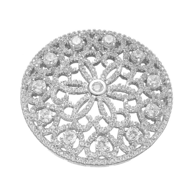 Подвески Micro Pave CZ браслет из золота 38 мм круглые плавающие кулоны для женщин