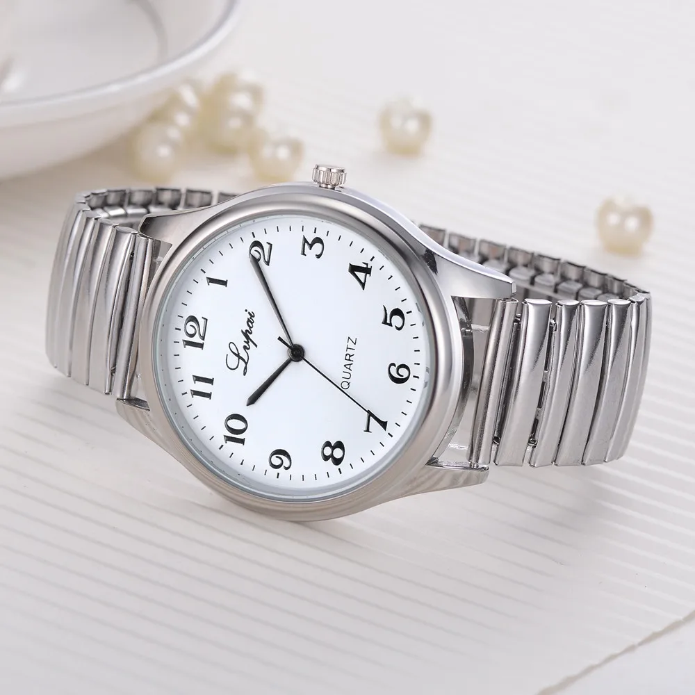 Люксовый бренд Lvpai женские часы кварцевые платье из нержавеющей стали с часами подарок модные эластичные телескопические ремешок женские часы N