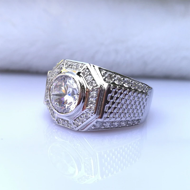 Кольцо COLORFISH из стерлингового серебра 925 пробы с круглыми кристаллами 2