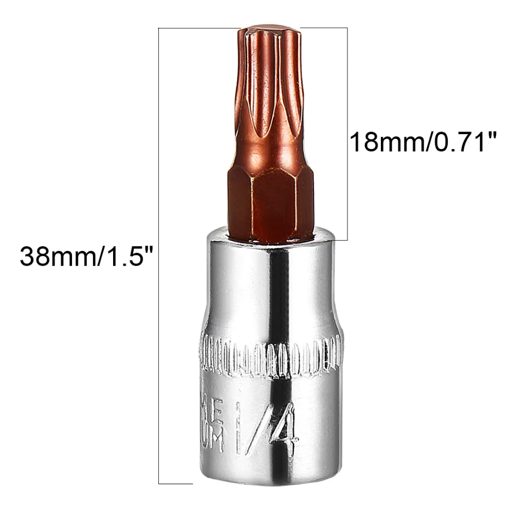 UXCELL 2 шт. 3 5 дюймовый привод T30 Torx Bit Socket сталь S2 для затягивания болтов|Отвертка| |
