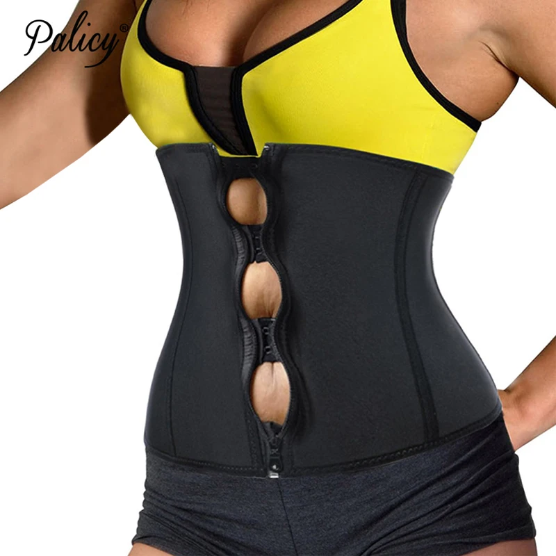 Тренажер для талии с застежкой молнией и крючками утягивающий пояс