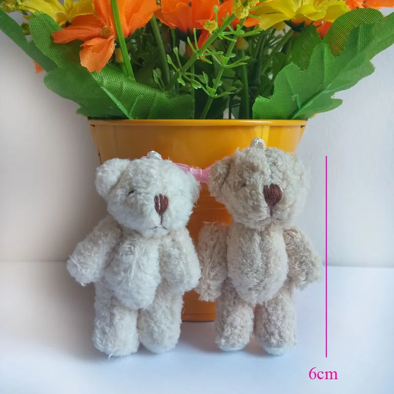 Распродажа 6 см жемчужный хлопковый плюшевый мини мишка Bichos De Pelucia для мобильного
