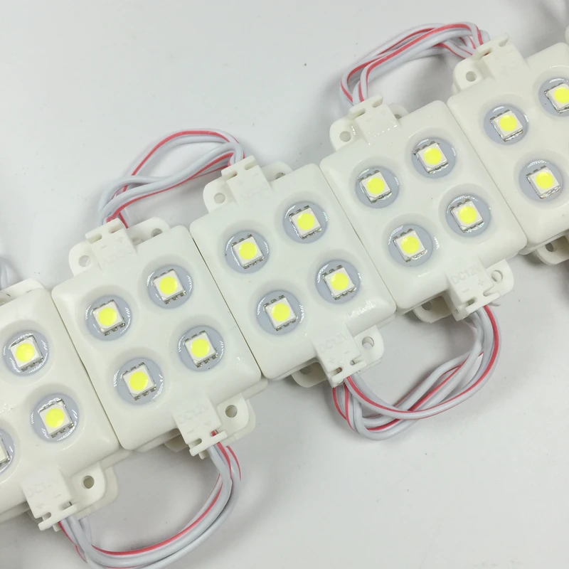 20 шт./лот светодиодный модуль 5050 smd 4 Led 12V 0 96 W водонепроницаемый IP66 для знака и