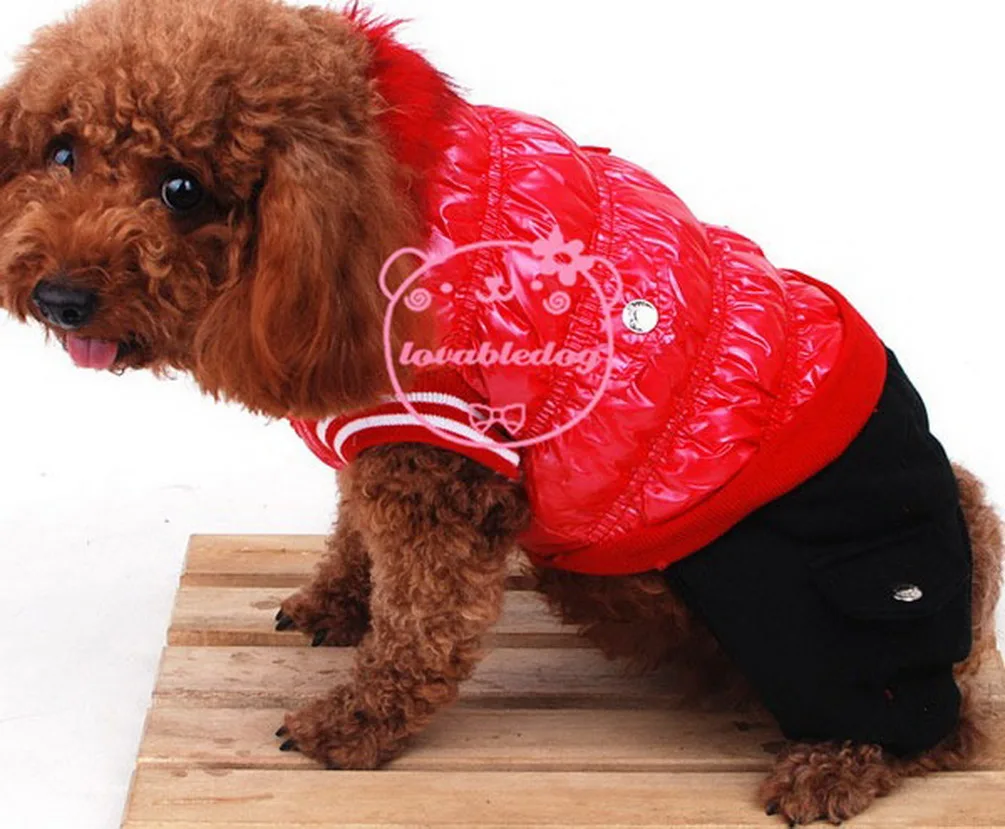 Маленькая одежда для собак комбинезон Тренч свободные брюки Зимнее пальто