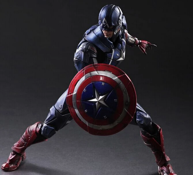 Play Arts Kai Captain America Super Hero Steve Rogers PA 27 см ПВХ фигурка кукла игрушки детский подарок
