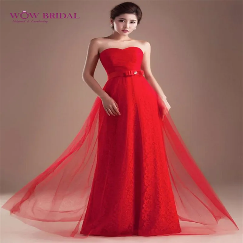 Wowbridal бордовое длинное вечернее платье красное милое кружевное до пола