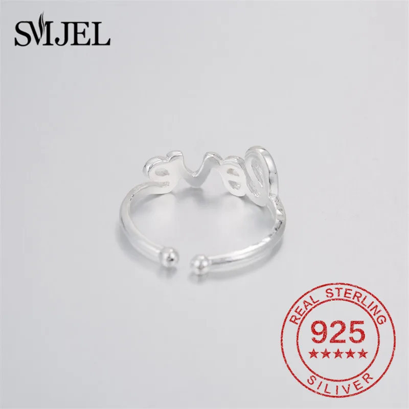 Женское серебряное кольцо SMJEL с надписью Eternity Love 100% Стерлинговое Серебро 925 пробы