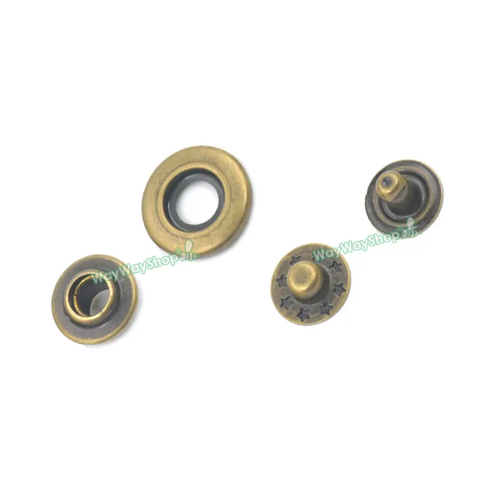 20 шт. Быстрая заклепка искусственная кожа металлическое отверстие кнопки