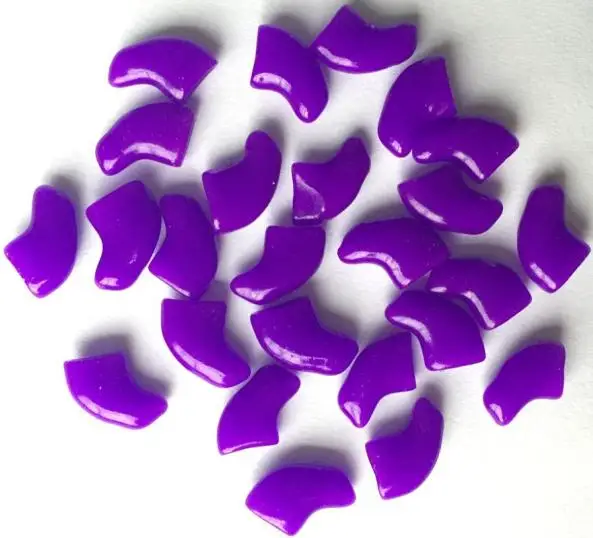Dark Purple 20 шт синие мягкие силиконовые колпачки для ногтей кошачьи лапы для домашних животных Защитные чехлы для ногтей кошки с бесплатной защитой от Клея Аксессуары для домашних животных - Цвет: Dark Purple