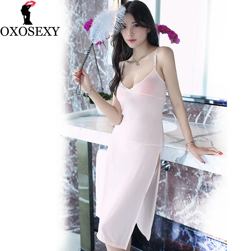 4 Color Blue Black Women Sexy Lingerie Hot Erotic Dress V Neck High Cut Open Crotch Costumes Nightwear Lenceria Red 154 | Тематическая