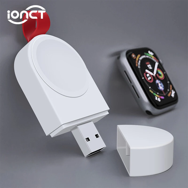 IONCT Беспроводное зарядное устройство для Apple Watch 1 2 3 4 портативная Магнитная