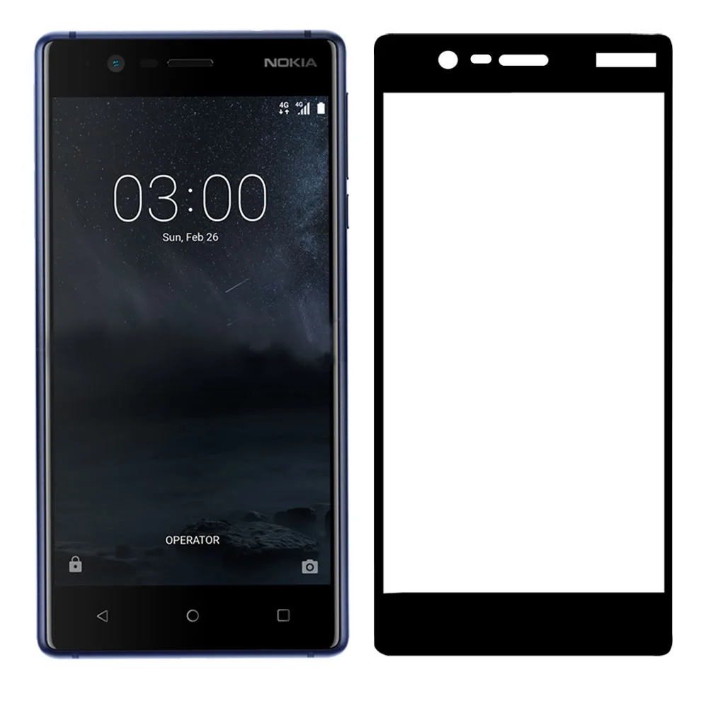 Закаленное стекло с полным покрытием для защиты экрана Nokia 3 1 Взрывозащищенная