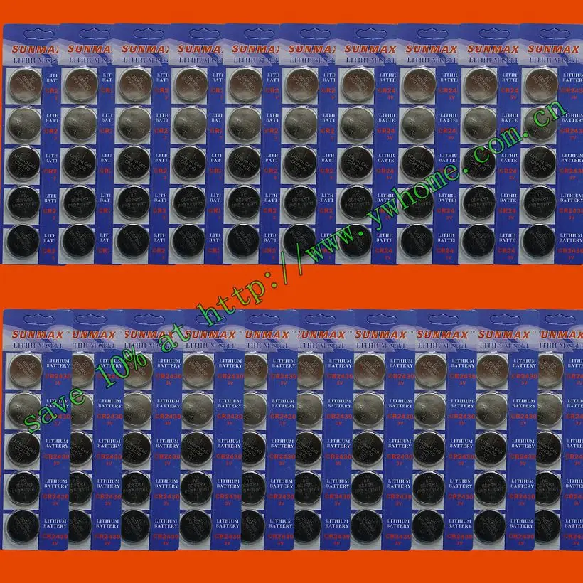 

100 шт. CR2430 литиевые батареи 3 в отправка авиапочтой