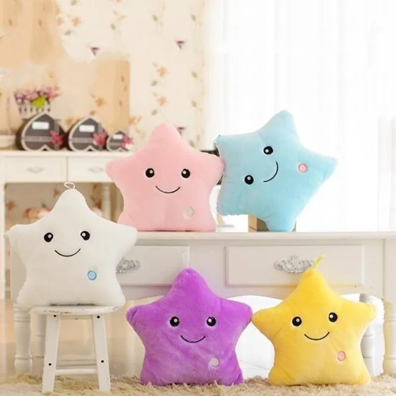 40 см креативная игрушка светящаяся Подушка Мягкая Плюшевая цветная подушка со