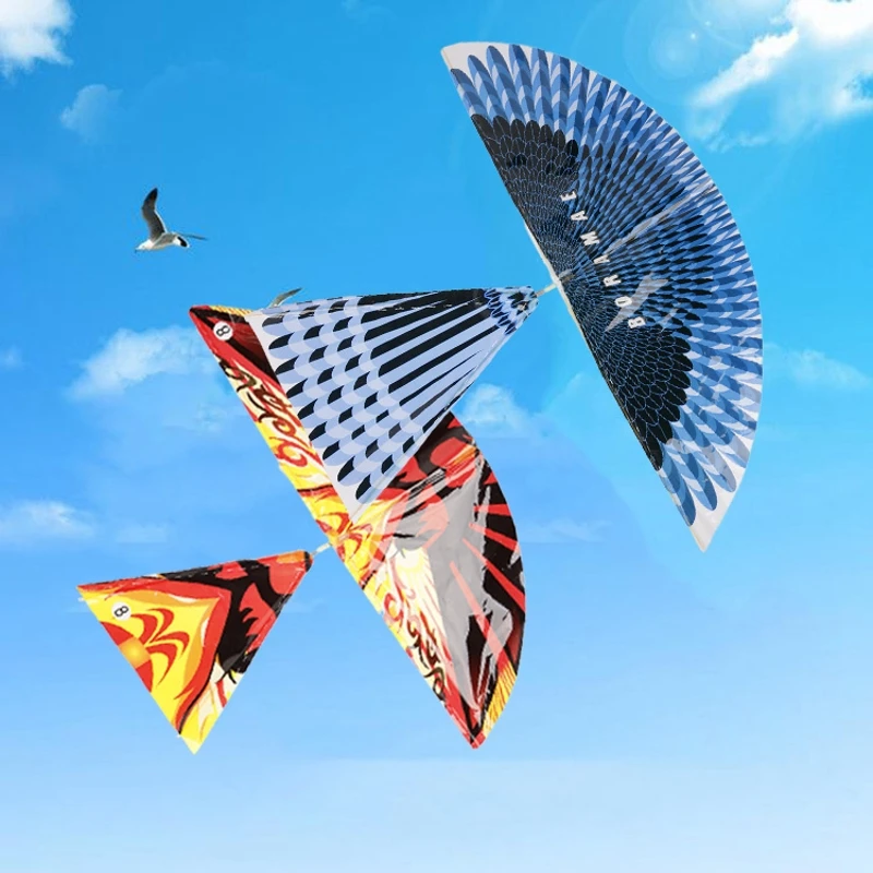 

3pcs Colorful Rubber aircraft Funny Classic Toy For Children Flying Bird Windmill