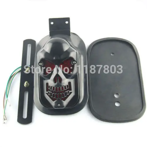 Задний стоп светильник для мотоцикла с черным черепом Sportster Dyna Glide Bobber|warning|warning