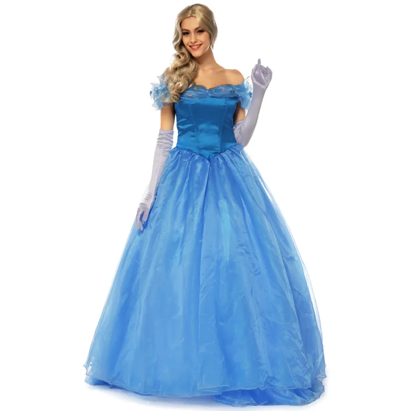 

Halloween party women Cinderella costumes Ladies' Fancy Dress Adult Women Cinderella Princess Dress Cosplay Costume