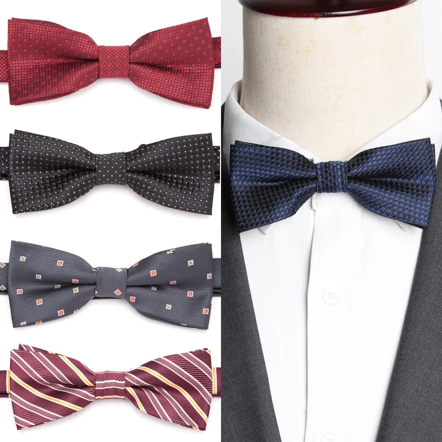 IHGSNMB качественный мужской галстук-бабочка полосатый модный галстук Женский