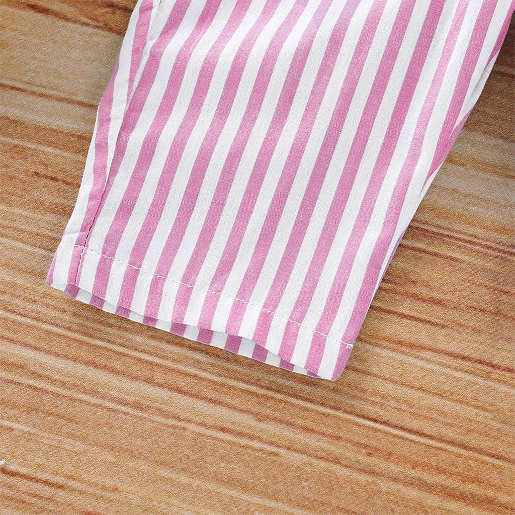 Комбинезон в полоску без рукавов с открытой спиной|Комплекты одежды для девочек|