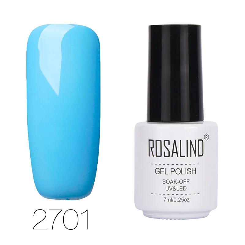 RC2701 ROSALIND гель 1S 7 мл Лак для ногтей Полупостоянный замачиваемый салонный УФ-гель для ногтей верхнее Базовое покрытие необходимые гель-лаки - Цвет: RC2701