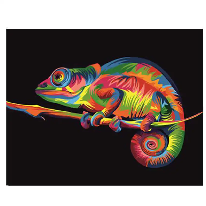lizard painting Рисование по номерам, сексуальная женщина, сделай сам масляные краски по номерам, краски по номерам наборы - Цвет: lizard painting