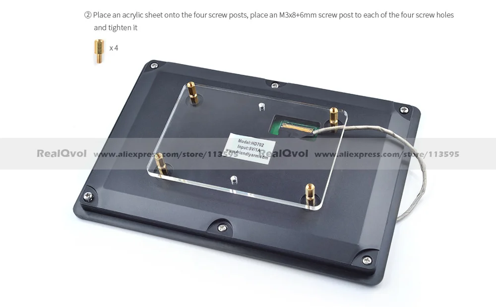 FriendlyARM 7 дюймов eDP ЖК-дисплей Дисплей с Кепки-Touch HD702E Разрешение 800x1280 Поддержка высокого разрешения Android lubuntu NanoPC-T4