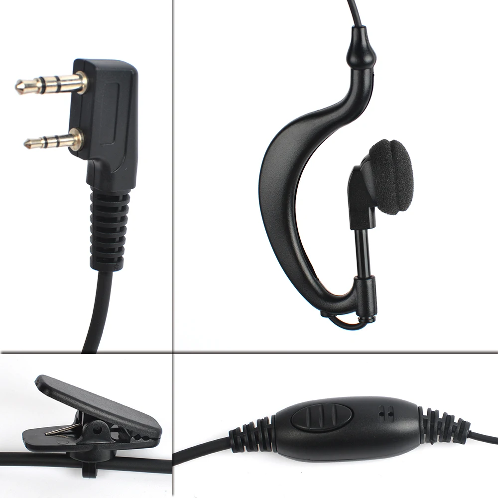 5 шт. HYS NA G02H ham WalKie Talkie радио гарнитуры 2 Pin K наушник двухстороннее наушники forKenwood TK