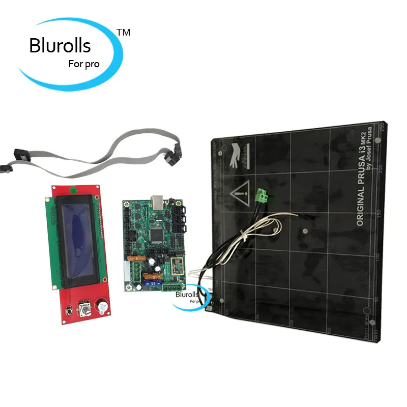 Reprap Prusa i3 MK2 3d принтер мини Рэмбо 1.3a комплект материнской платы PCB и кровать с