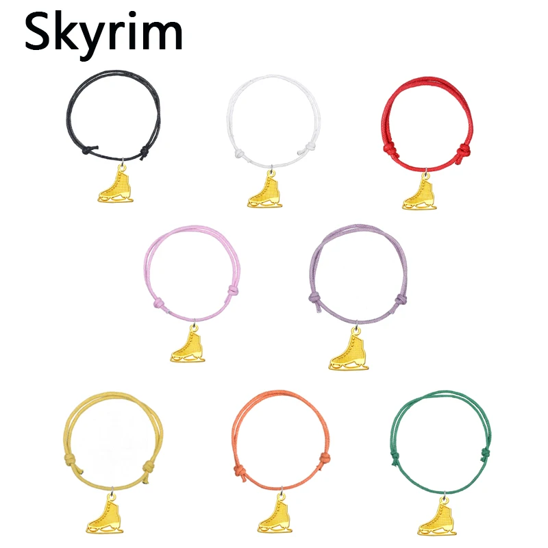 Skyrim 10 шт./лот Athleisure Стиль Корейская восковая шнур регулируемые браслеты с обувь