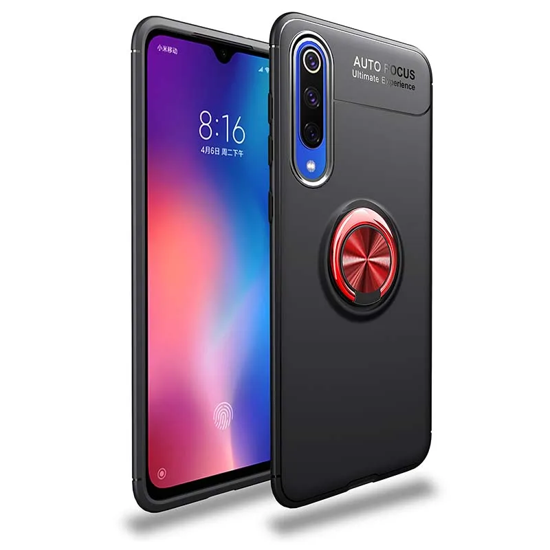 Red Black Чехол для Xiaomi mi 8 9 CC9 Примечание 10 Pro CC9E mi 9 SE mi 8 Lite Explorer 9T играть mi 6 5X 6X A1 A2 A3 3 Магнитная Автомобильная Подставка для телефона - Цвет: Red Black