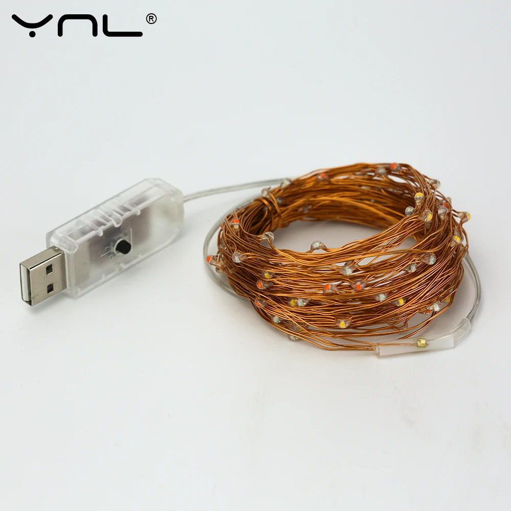 Светодиодная Водонепроницаемая гирлянда 8 режимов USB 10 м 100 светодиодов | Лампы и