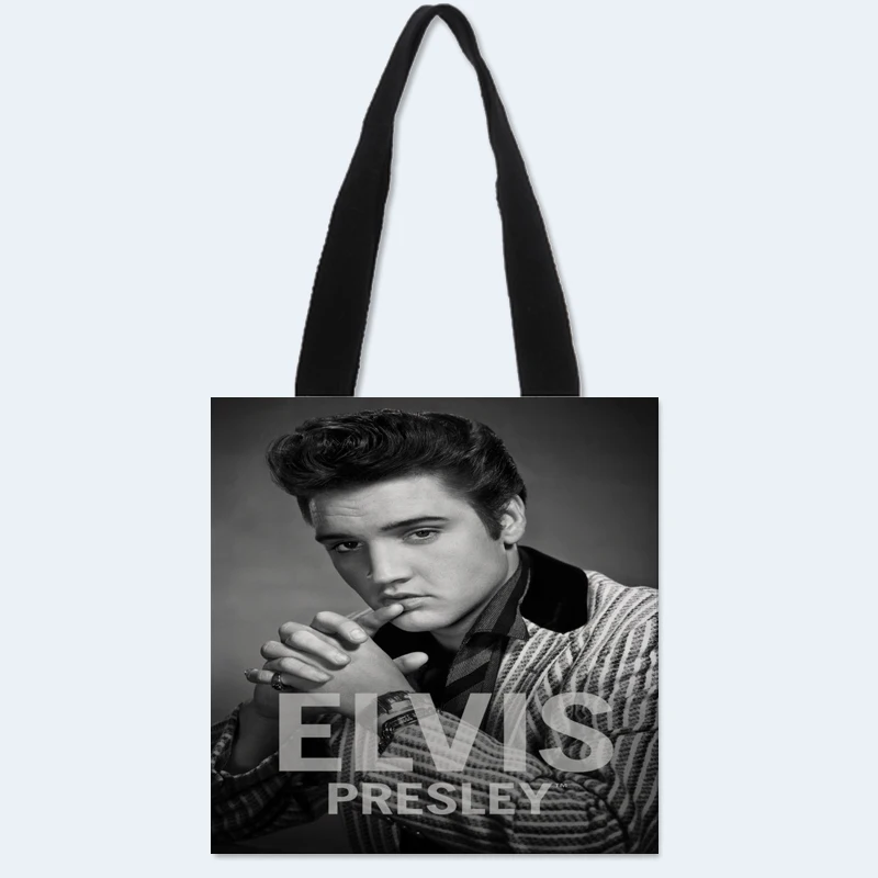 Холщовая Сумка-тоут с принтом Elvis Presley удобная женская сумка для покупок