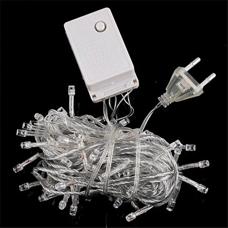 Разноцветные уличные Водонепроницаемые светодиодные гирлянды RGB 30 м 220 В 240