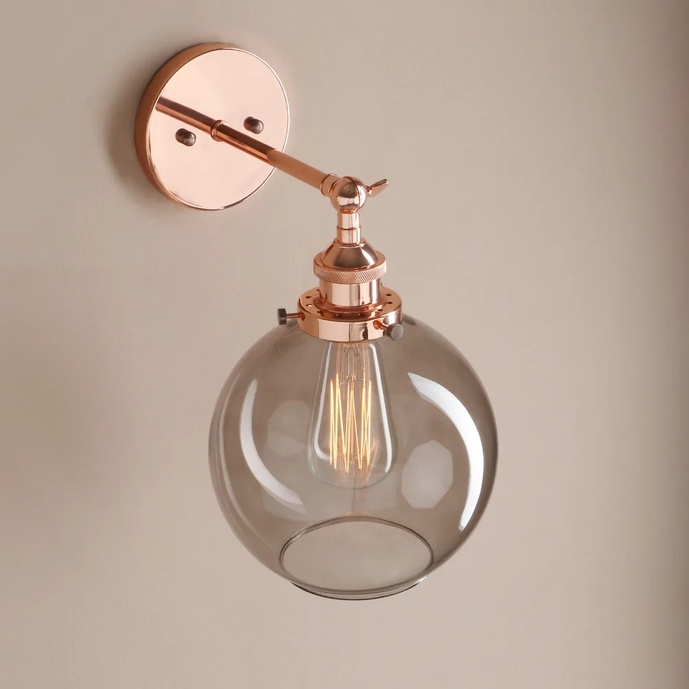 Permo винтажный старинный янтарного цвета стеклянный настенный светильник