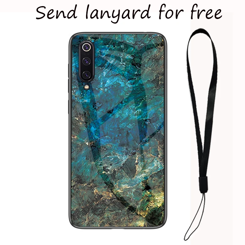 Tempered Glass Case For Xiaomi Redmi Note 7 6 5 Pro Plus Max 3 2 Mix 6X Cover On Mi 9 SE 8 Lite A1 A2 Marble |
