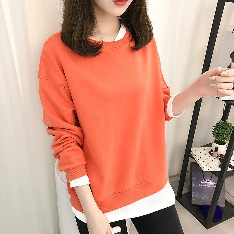Moleton Feminino Inverno упадет на новые поддельные из двух частей комплекты свободные шить