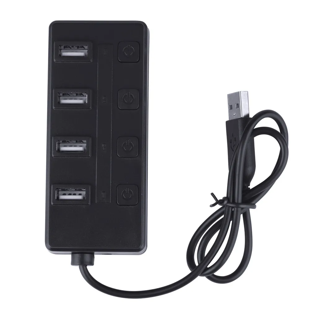 CARPRIE usb-хаб высокоскоростной 480 Мбит/с черный концентратор USB 2 0 4 порта Зарядные