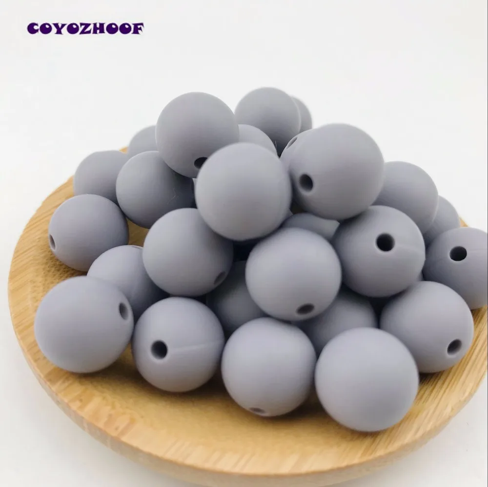 Baby Teether 10pcs Linght Grey BPA Free Teething Accessories Food Grade Jewelry DIY Pacifier Clip Bracelet Chewing Toy | Украшения и