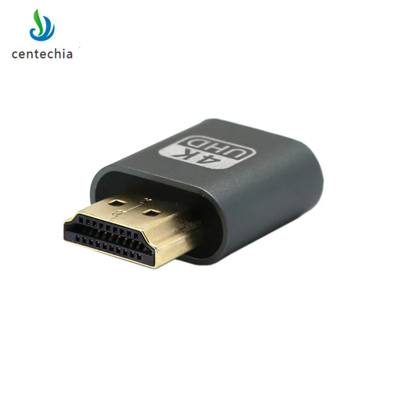 Новинка 2018 золотой Переходник VGA HDMI для подключения виртуального дисплея