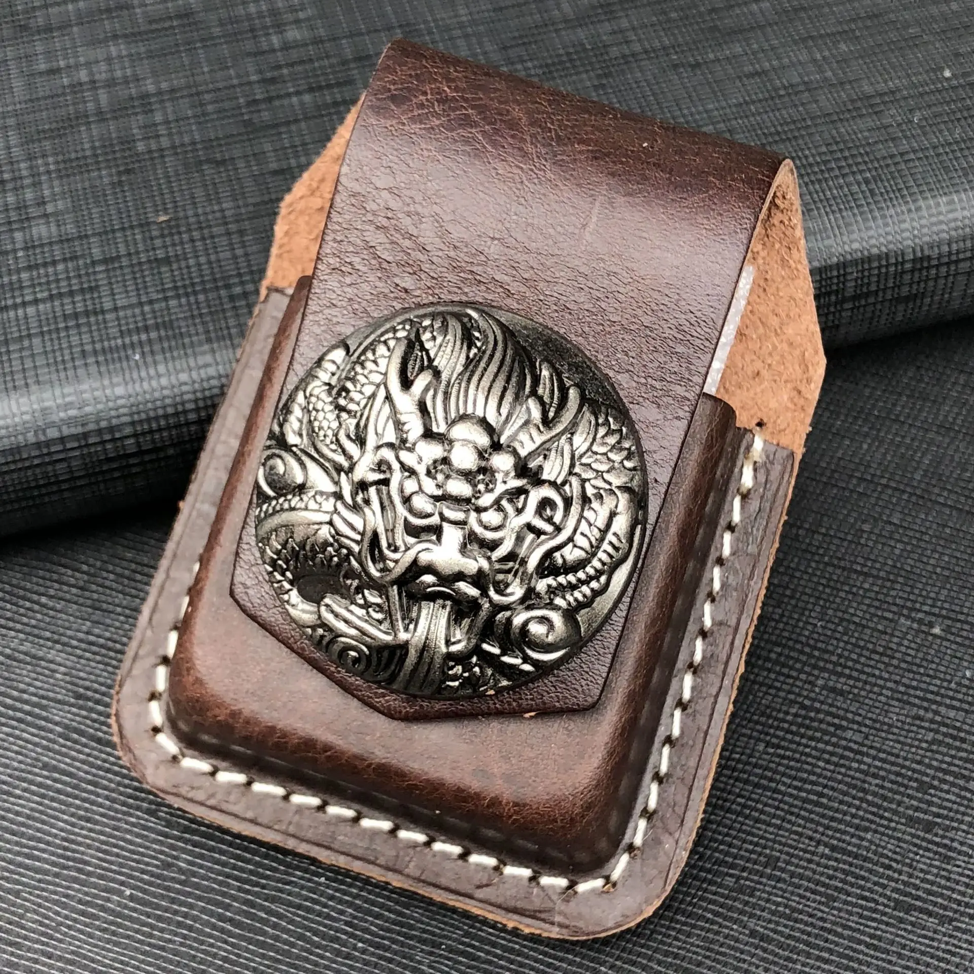 Чехол для зажигалки кожа CigaretteFor Zippo высококачественный масляный мужчин