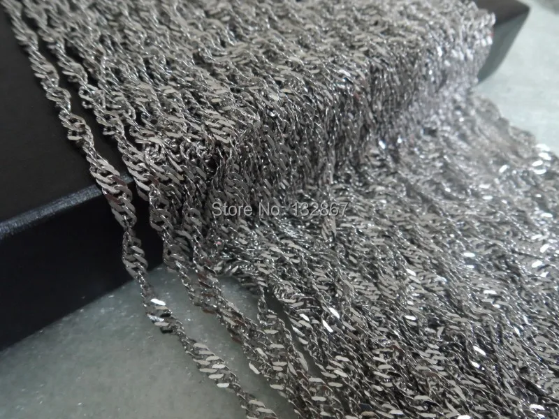 Ювелирная фурнитура 5 м оптом витая цепь из нержавеющей стали с водной волной