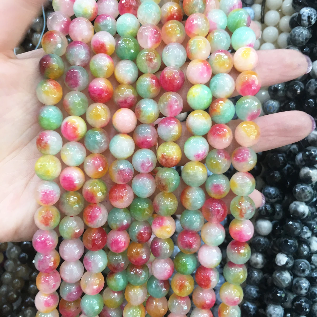 LE SKYNatural Stone Section Beads 10mm for Jewelry Making DIY Bracelets Bangles Necklace | Украшения и аксессуары