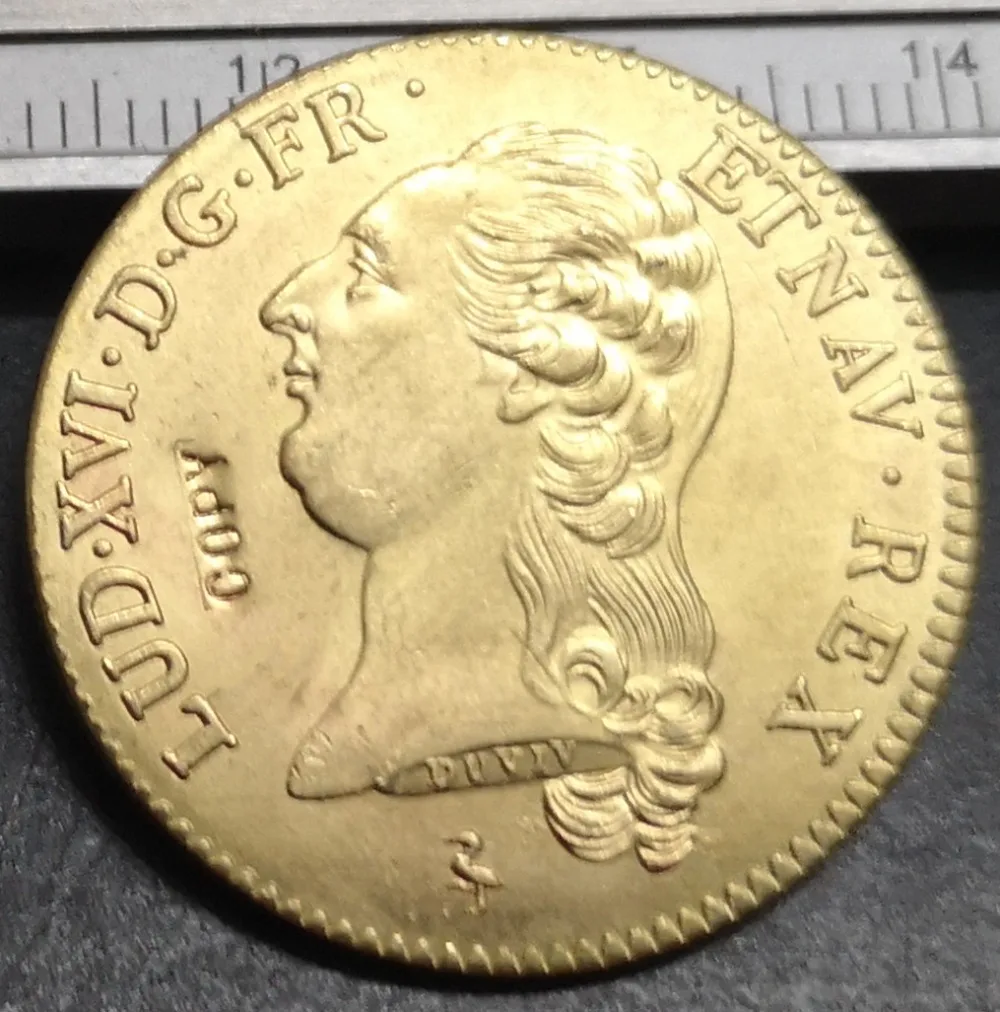 1786 France 2 Louis Copy Gold Plated coin | Дом и сад