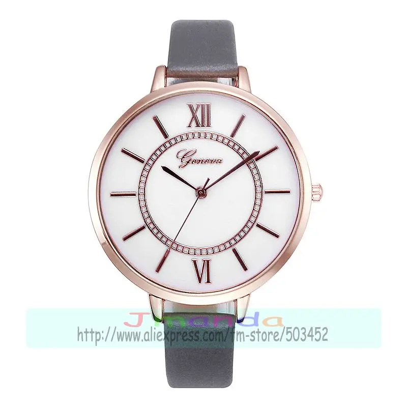 100 шт./лот 8233 миниатюрные часы с кожаным ремешком кварцевые корпусом из розового