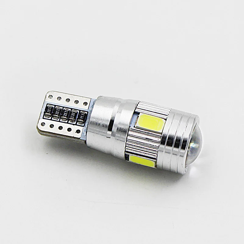 1 шт. 12 в пост. Тока CAN BUS T10 W5W 6led 5630 проектор SMD объектив автомобильная сигнальная