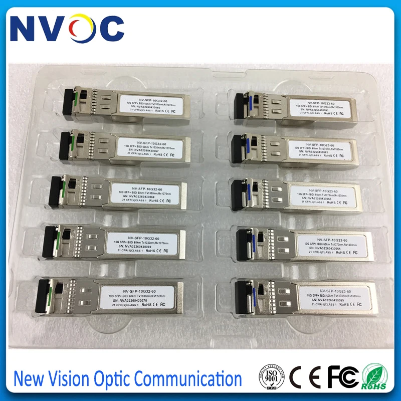 80 км 10G 1490nm/1550nm BIDI SFP DDM LC WDM + 10 Гбит/с одиночный волоконный одномодовый модуль